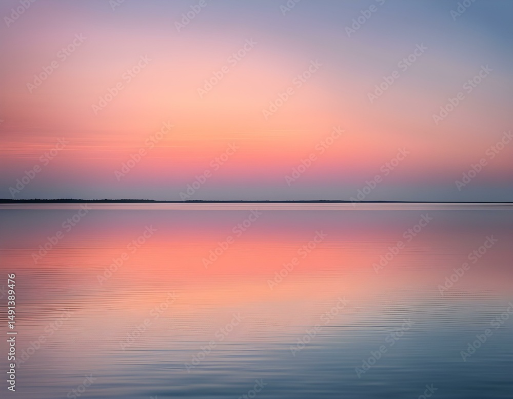 Obraz premium Tranquil Sunset Serenity