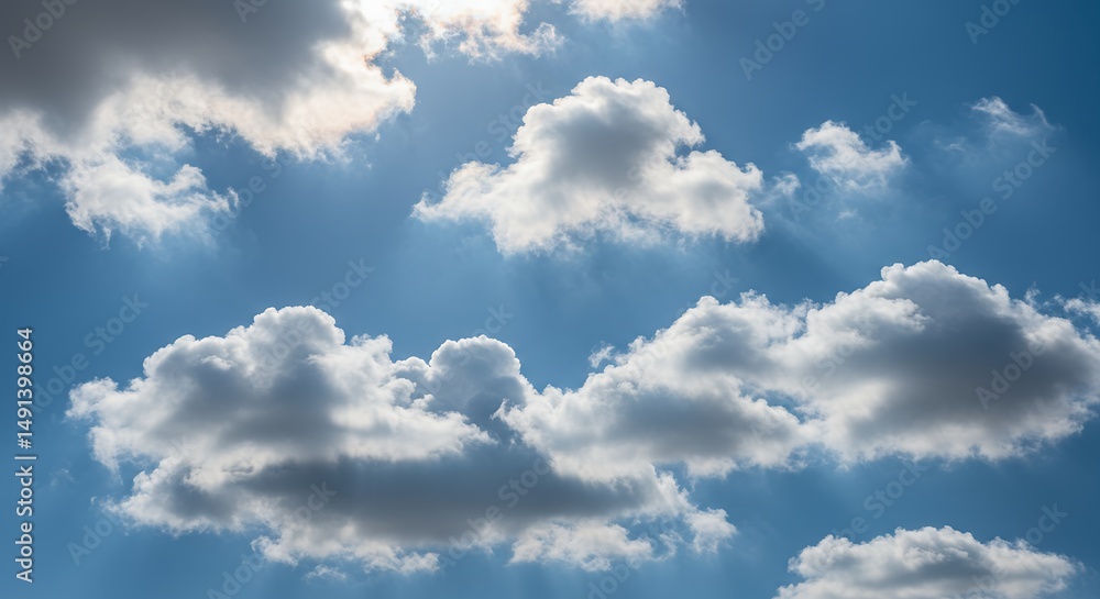 Naklejka premium Clouds in a Blue Sky