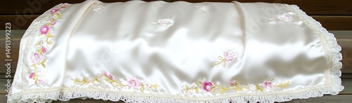 Floral satin piano cover