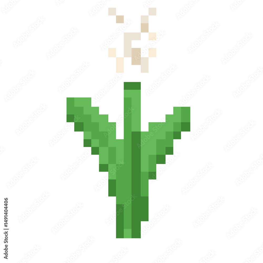 Fototapeta premium Simple flower pixel art