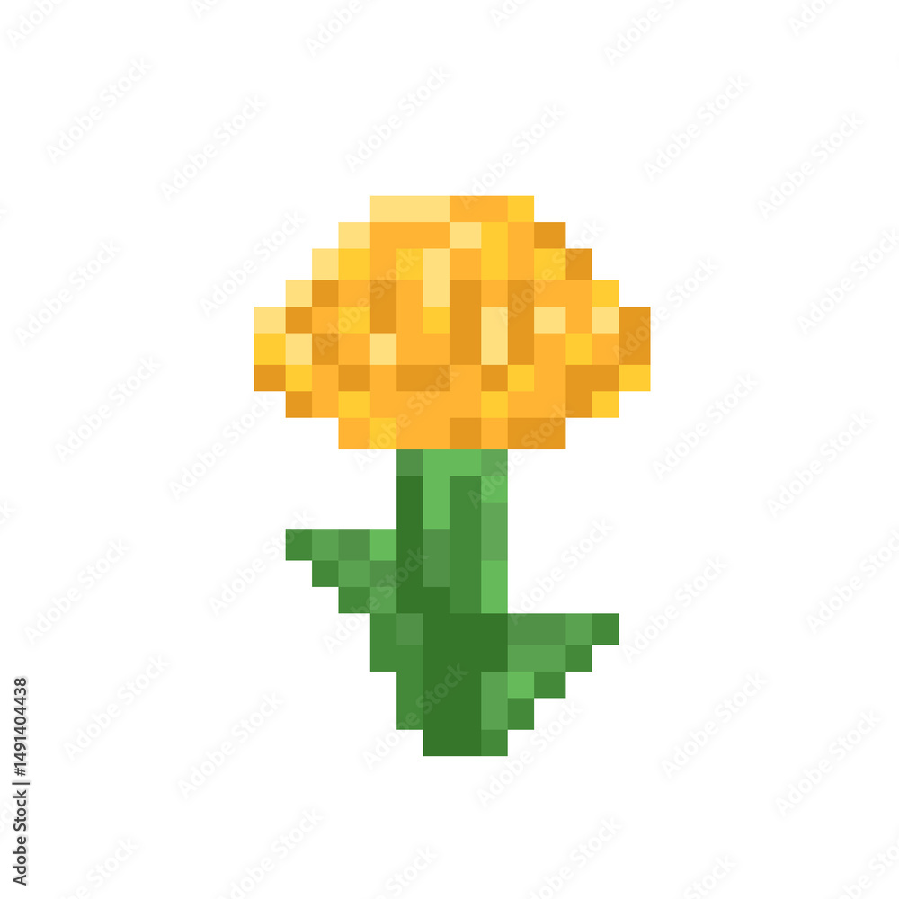 Obraz premium Simple flower pixel art