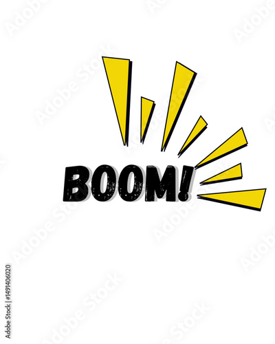 Bold "BOOM!" graphic design for impact.