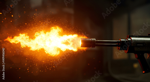 Fire From Gun Muzzle