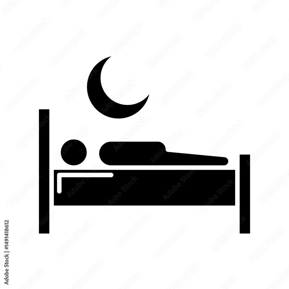 Fototapeta premium Sleep glyph icon