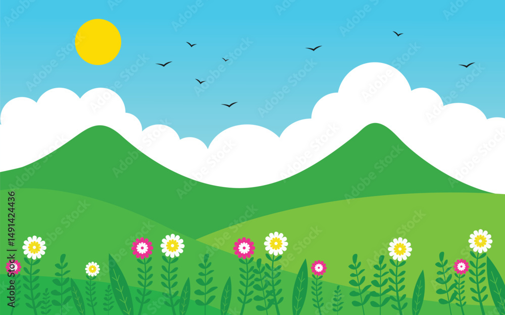 Obraz premium Nature Simple Design Background For Children