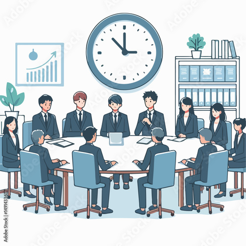 meeting room vector illustration