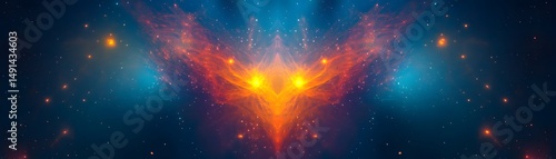 A vibrant, symmetrical celestial abstract.