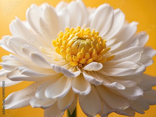 Delicate Bloom: White and Yellow Flower in Focus