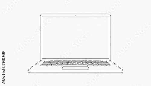laptop isolated on white background
