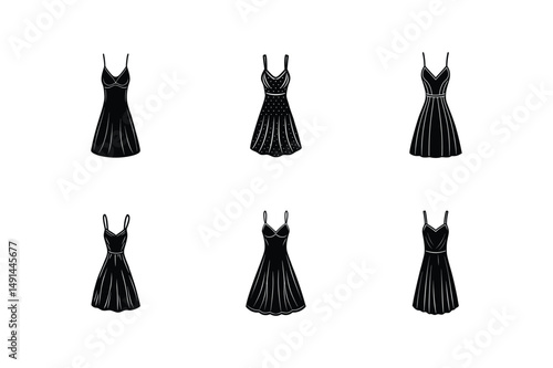 slip dress sketch icon silhouette vector illustration