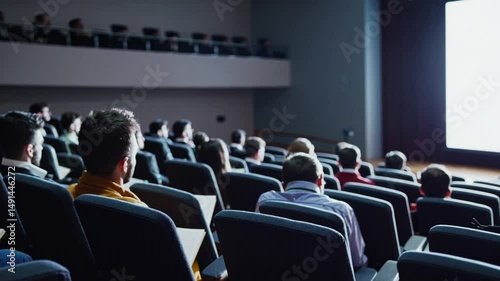 audience in lecture hall
