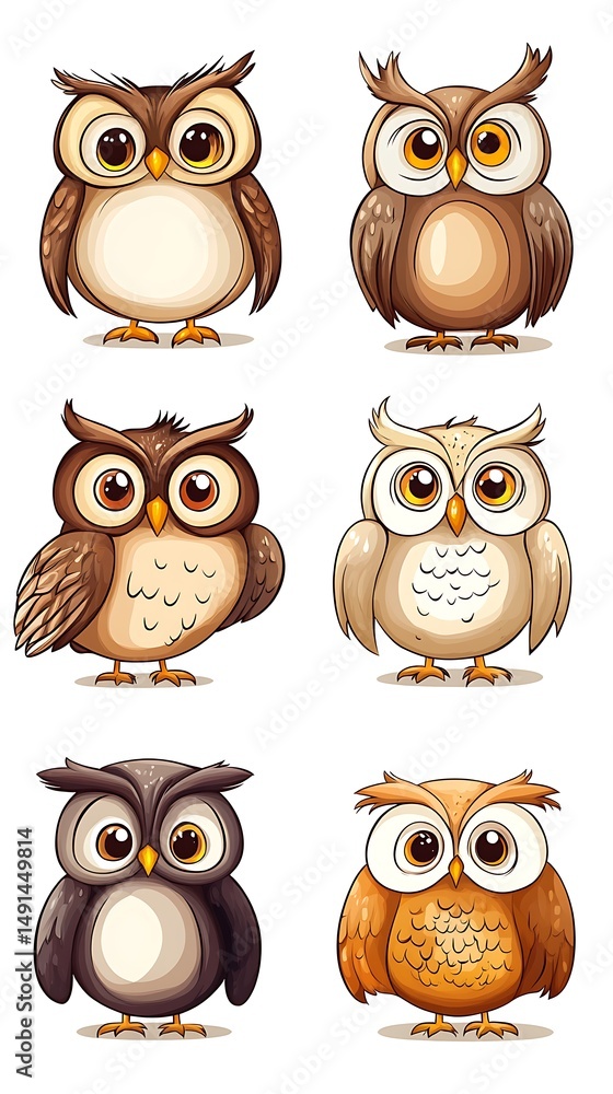 custom made wallpaper toronto digital水彩フクロウの仲間たち