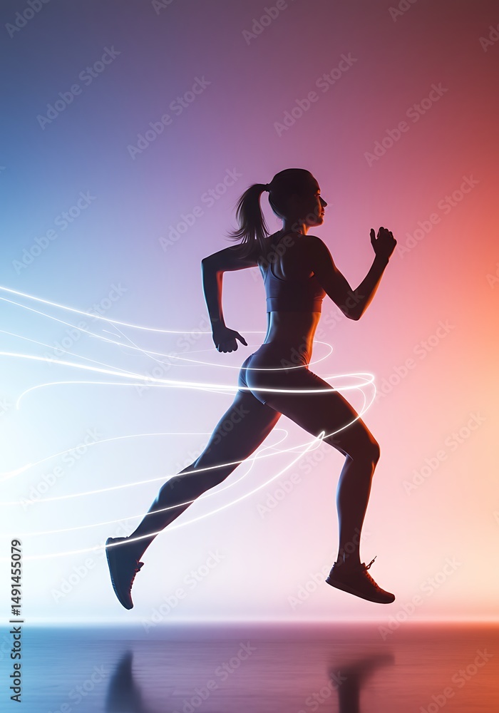 Fototapeta premium Neon Velocity AI Generated