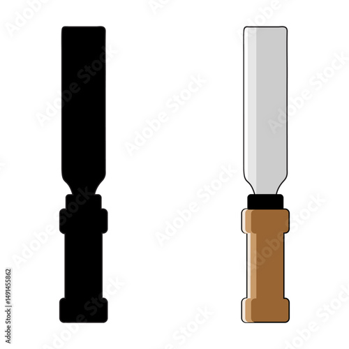 illustration of a tool in the form of a chisel
