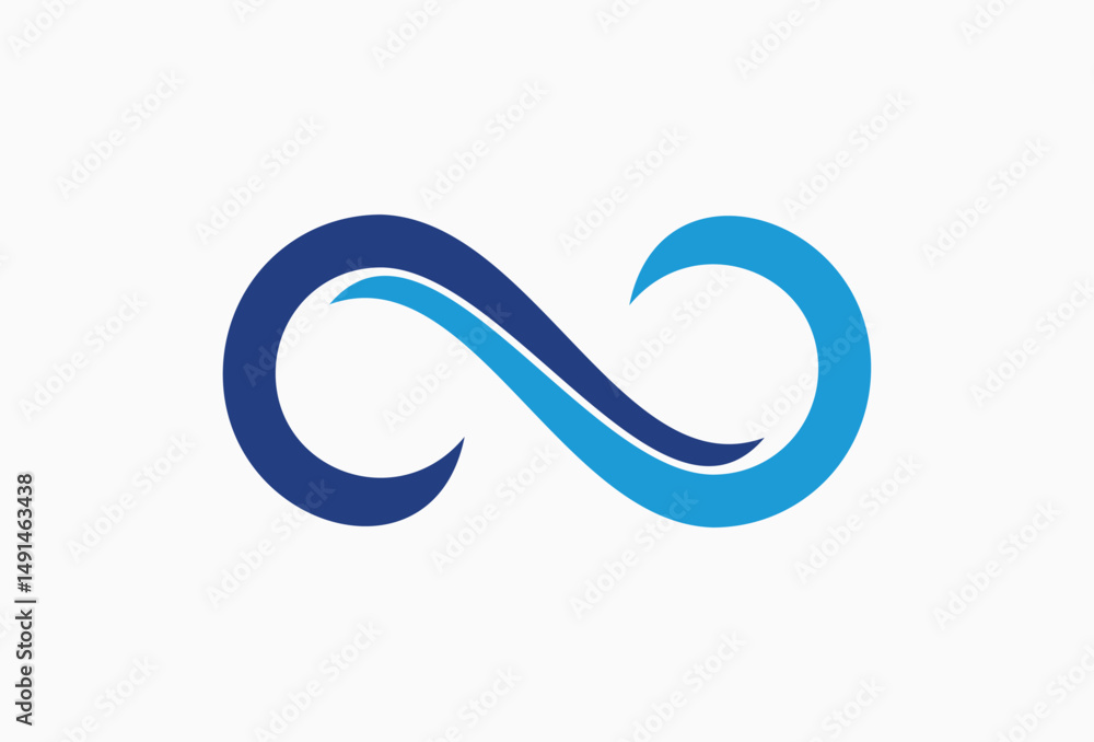 Infinity Wave Logo Design Template Infinity Wave Logo Design Template