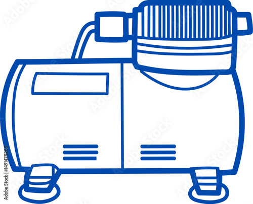 Vector illustration of a air Compressor