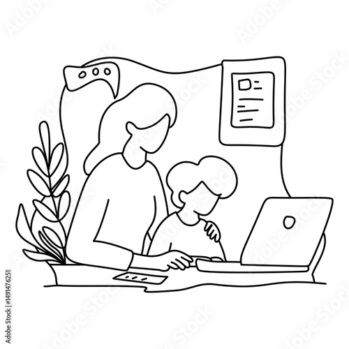 Mother and child exploring science projects together inspiring curiosity and learning