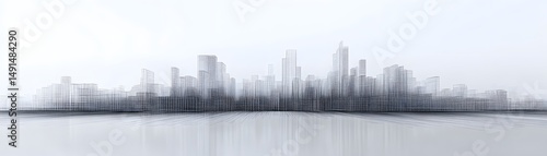Wallpaper Mural Abstract view of a city skyline at dawn. Torontodigital.ca