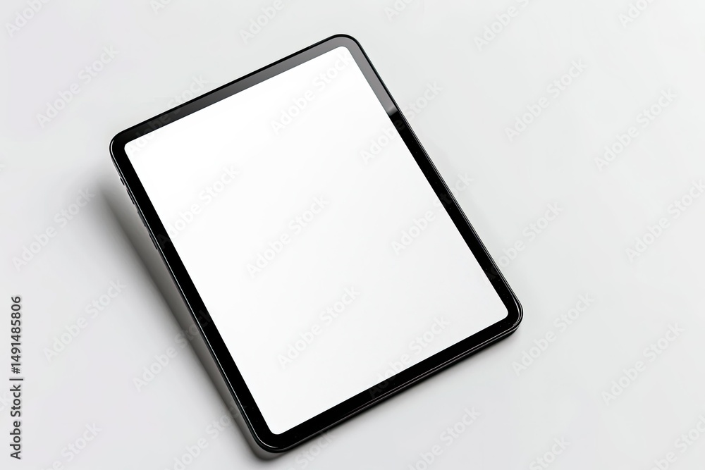 Detailed Color Picture of White Digital Tablet Isolated on White Background Detailed Color Picture of White Digital Tablet Isolated on White Background
