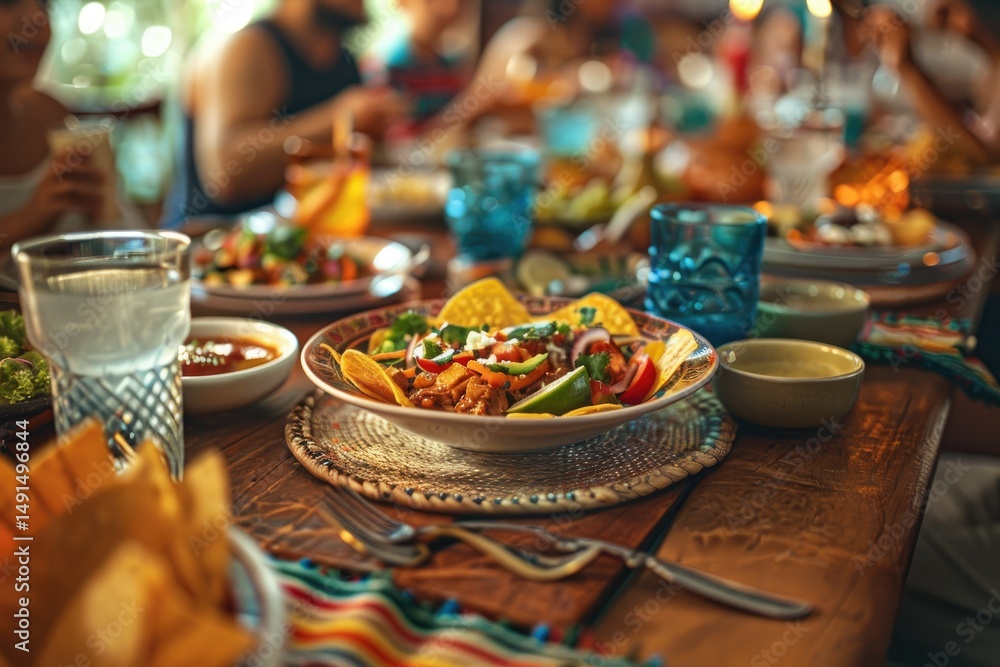 Ultra Hd Picture of Authentic Mexican Family Celebrating Cinco De Mayo at Festive Table Ultra Hd Picture of Authentic Mexican Family Celebrating Cinco De Mayo at Festive Table