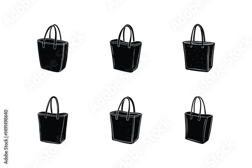 tote bag sketch icon silhouette vector illustration