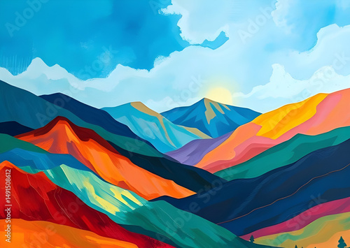 impressionist autumn oil painting, classic fall landscape artwork, traditional mountain oil painting autumn, vintage autumn scenery art, old master style fall landscape, hand painted autumn mountain a