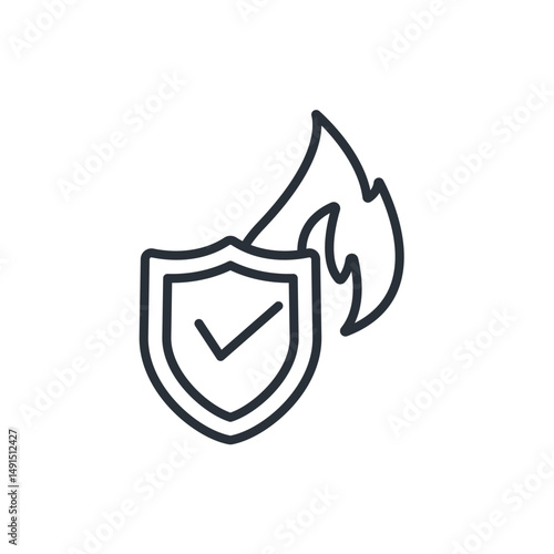 fire resistant icons isolated on White Background. Flat style design