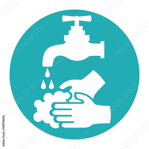 hand washing icons and symbols vector