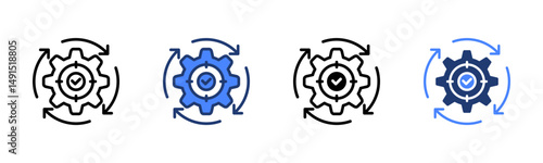 Effectiveness icon sheet multiple style collection