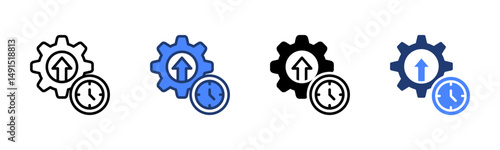 Efficiency icon sheet multiple style collection