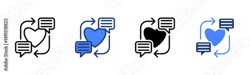 Empathy icon sheet multiple style collection
