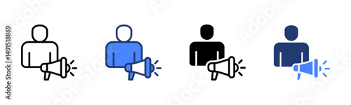 Advocacy icon sheet multiple style collection