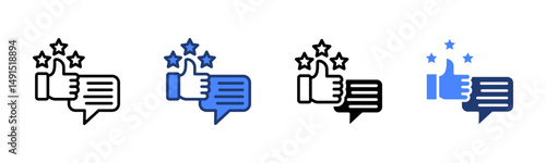 Satisfaction icon sheet multiple style collection