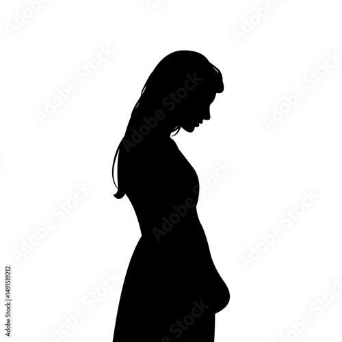 Vector silhouette of a woman