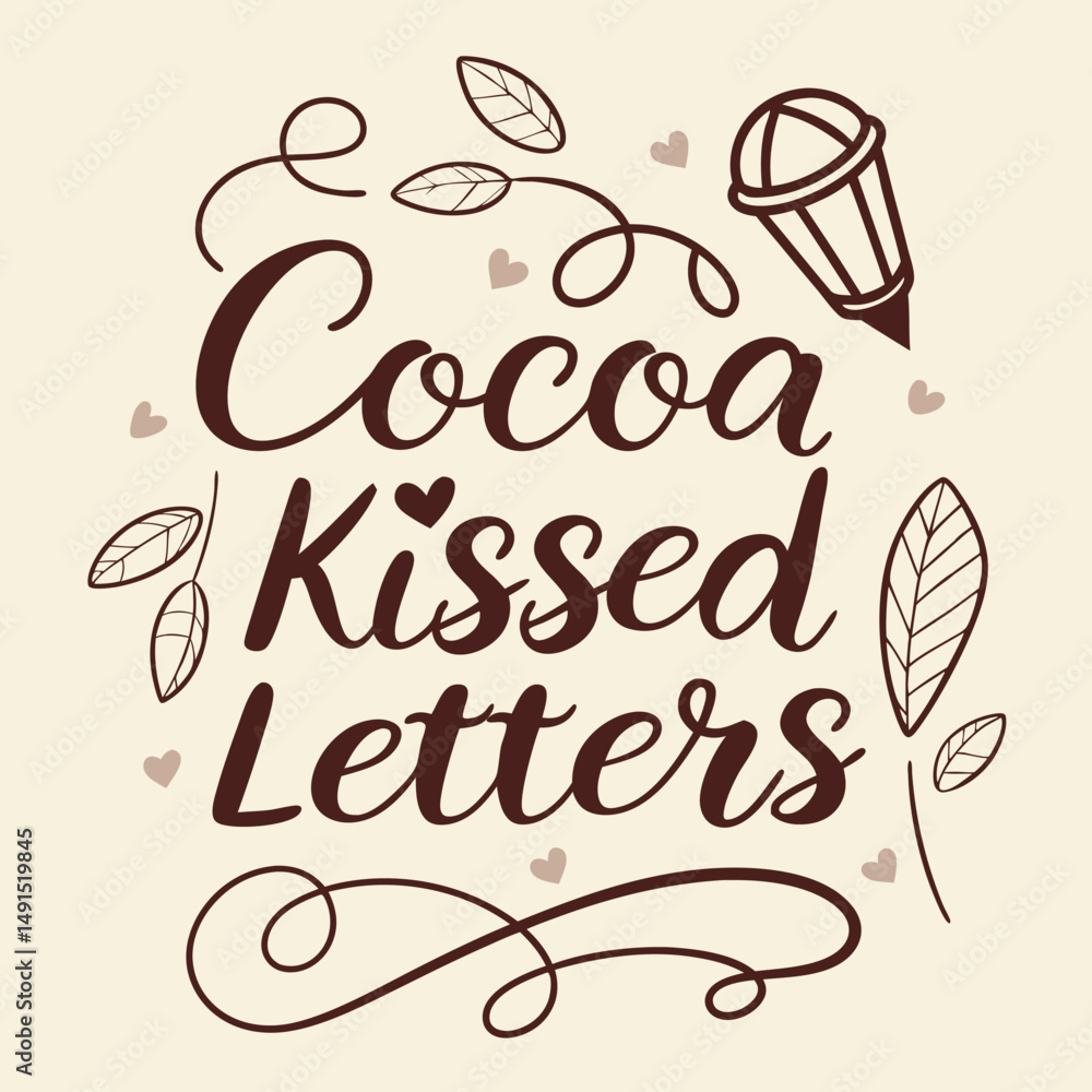 Fototapeta premium merry christmas lettering Chocolate vector T-shirt design