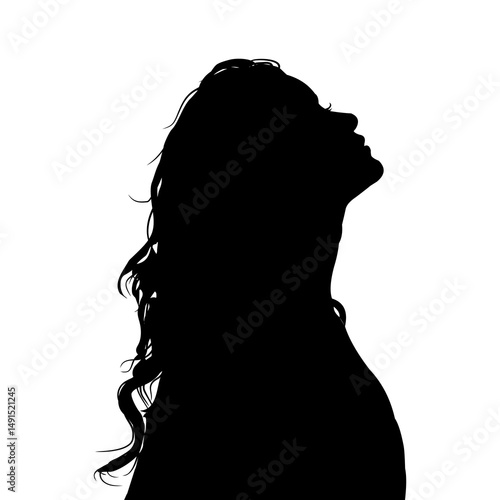 Vector silhouette of a woman