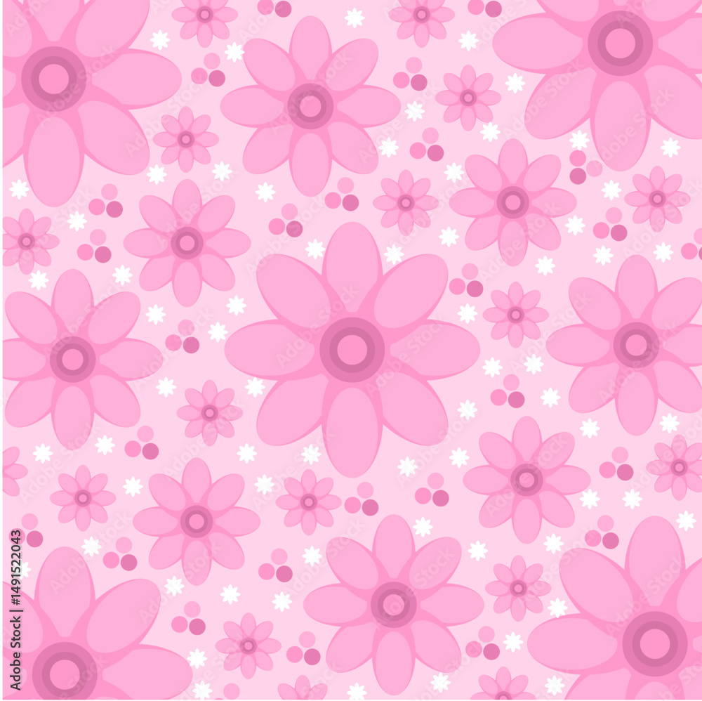 seamless pattern with pink flowers seamless pattern with pink flowers