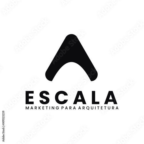 logo letter a M gradient illustration effect