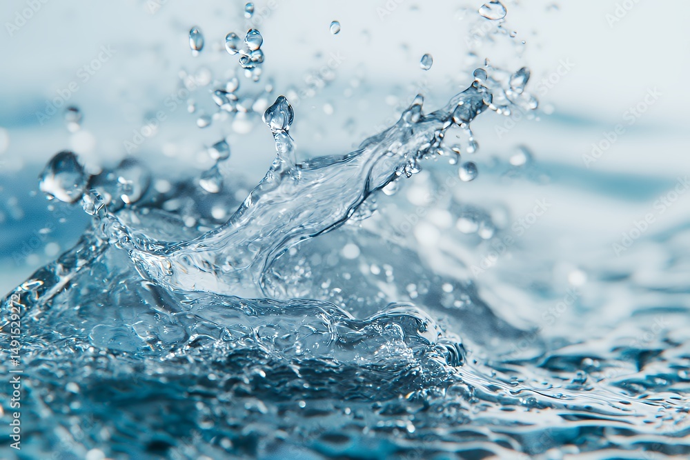 Dynamic Water Splash: Purity and Motion Dynamic Water Splash: Purity and Motion