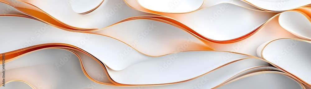 Fototapeta premium Abstract design with flowing, curved forms.