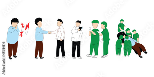 illustration of dentist consultation sign, vector eps 10