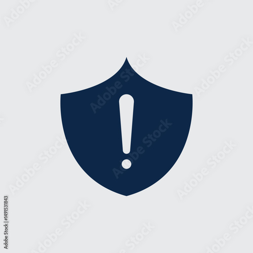 Exclamation mark sign icon flat style illustration