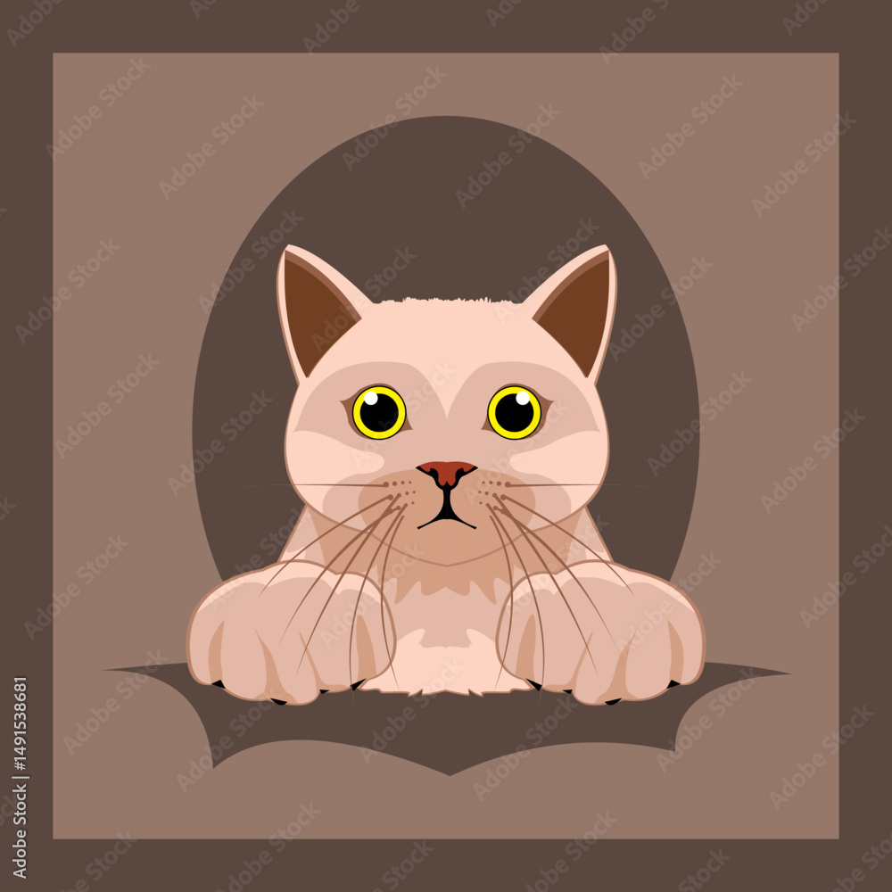 Fototapeta premium vector illustration of a cat