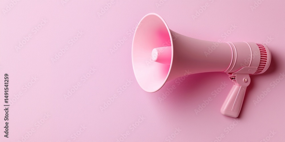 Mother’s Day Text Echoing from Pink Megaphone on Monochromatic Pink Mother’s Day Text Echoing from Pink Megaphone on Monochromatic Pink