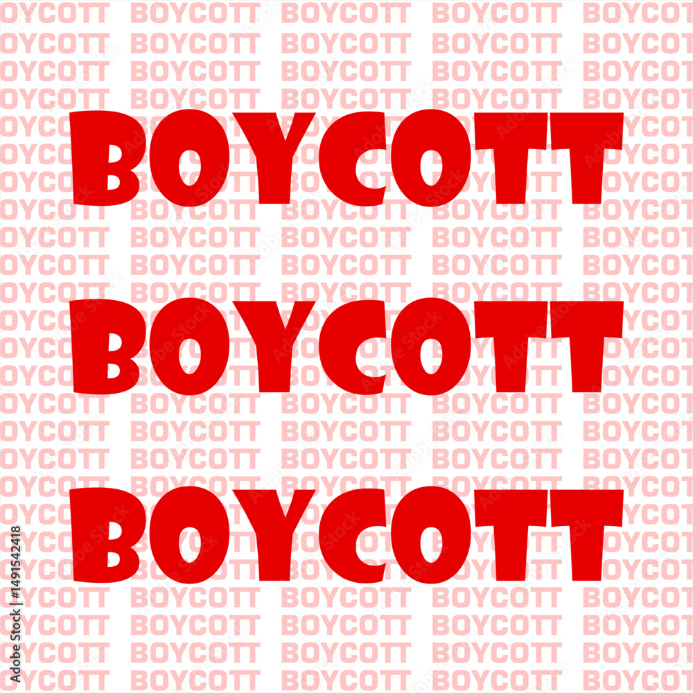 Fototapeta premium Boycott word vector