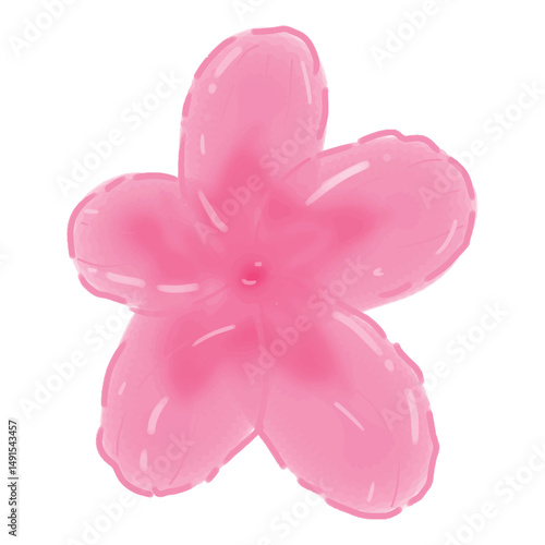 pink flower watercolor PNG illustration