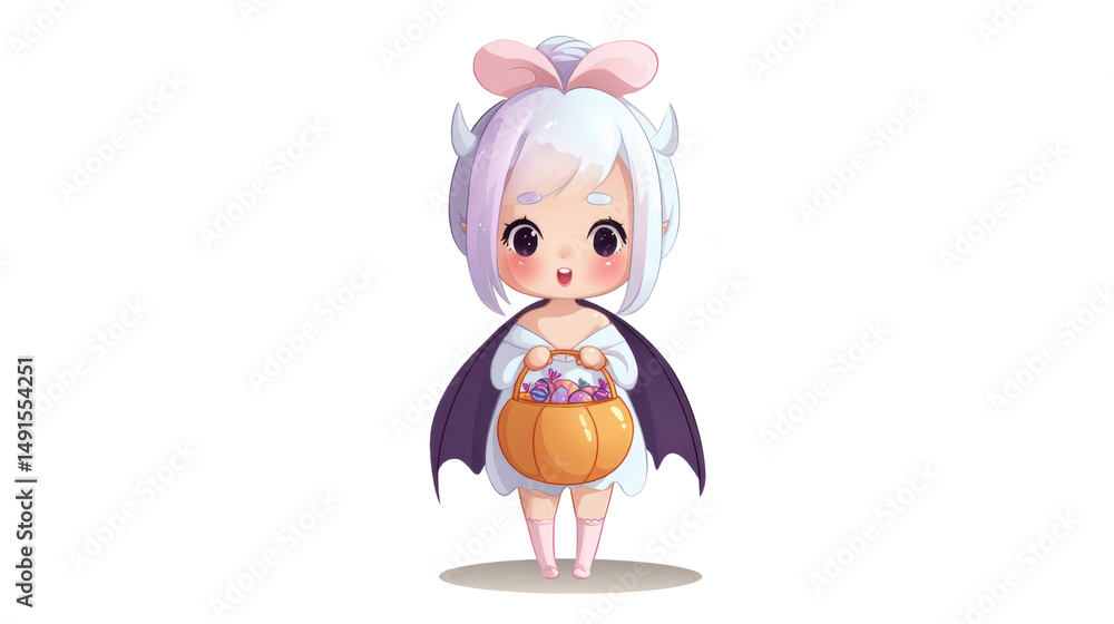 Fototapeta premium Cute animated character in costume.