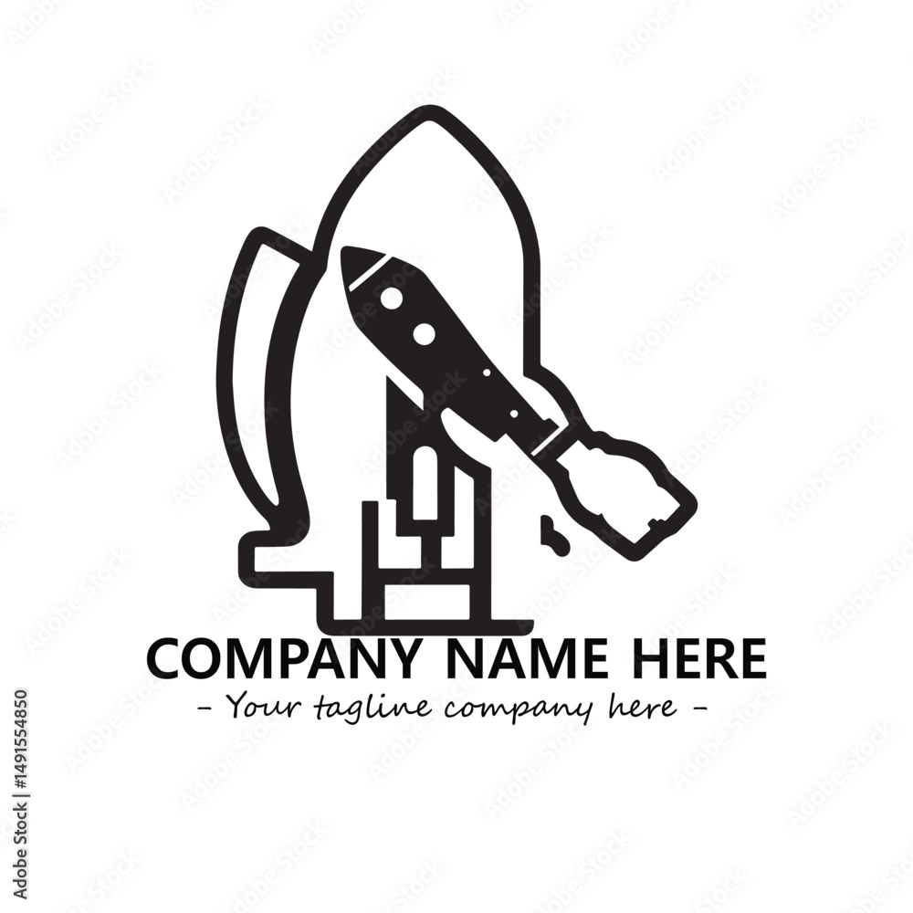 Rocket silhouette logo company design vector illustration Rocket silhouette logo company design vector illustration