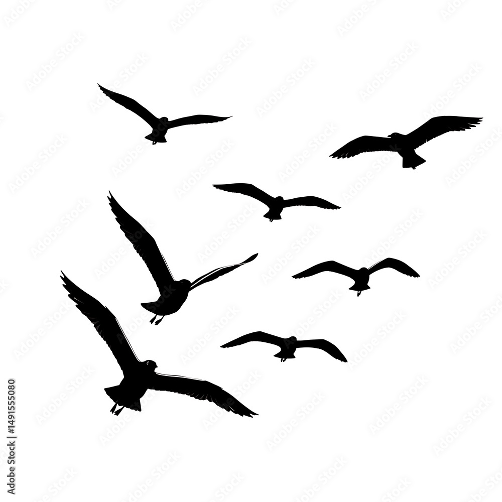 Obraz premium Winged Silhouette Symphony