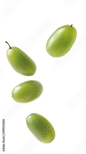 Wallpaper Mural Fresh green gooseberries isolated on white background with detailed texture and vibrant color, perfect for healthy food, fruit, diet, and nutrition concepts Torontodigital.ca